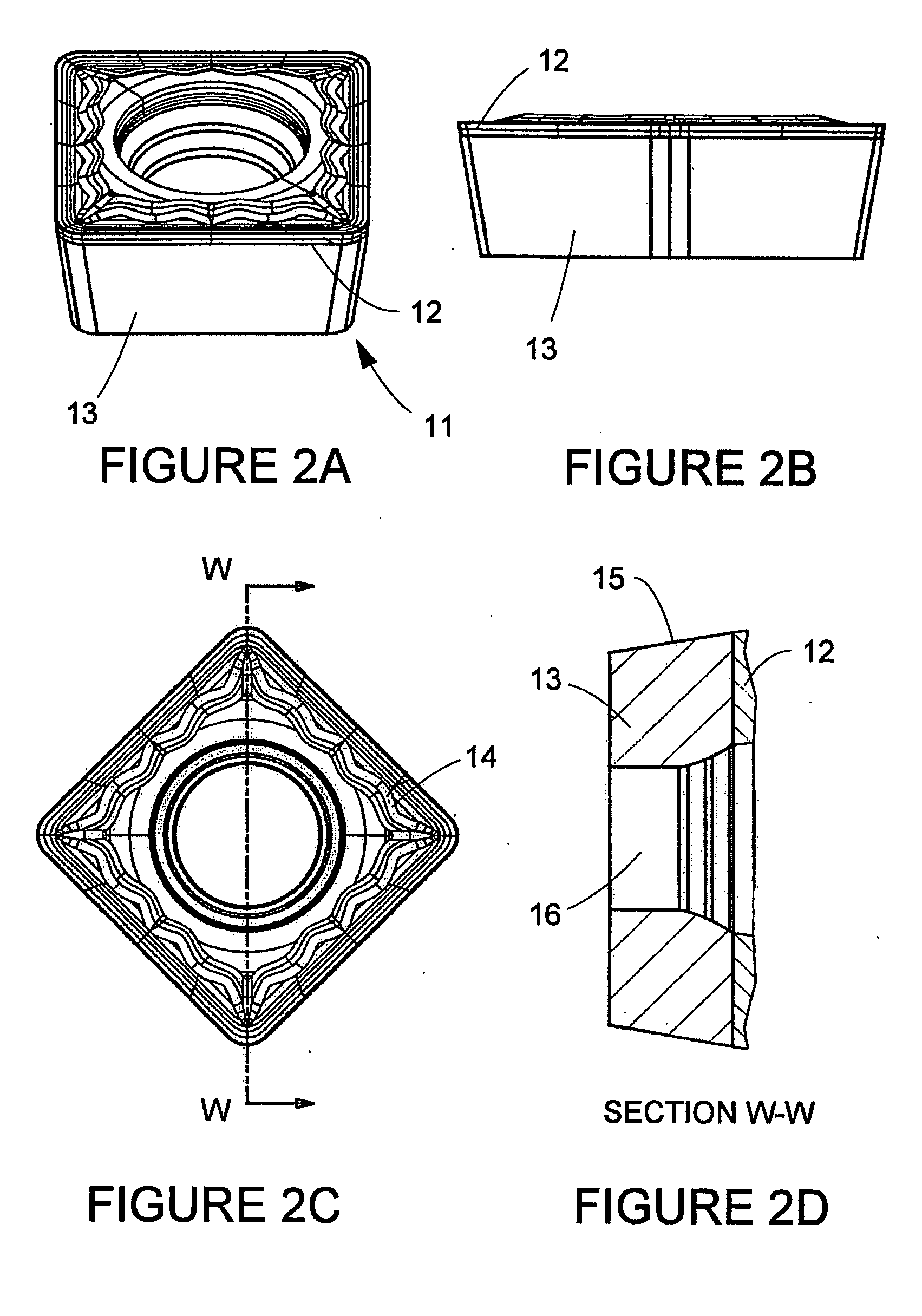 Composite cutting inserts and methods of making the same