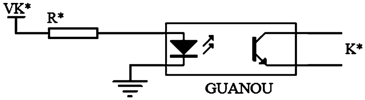 Capacitive switch safety isolation program-controlled power supply circuit