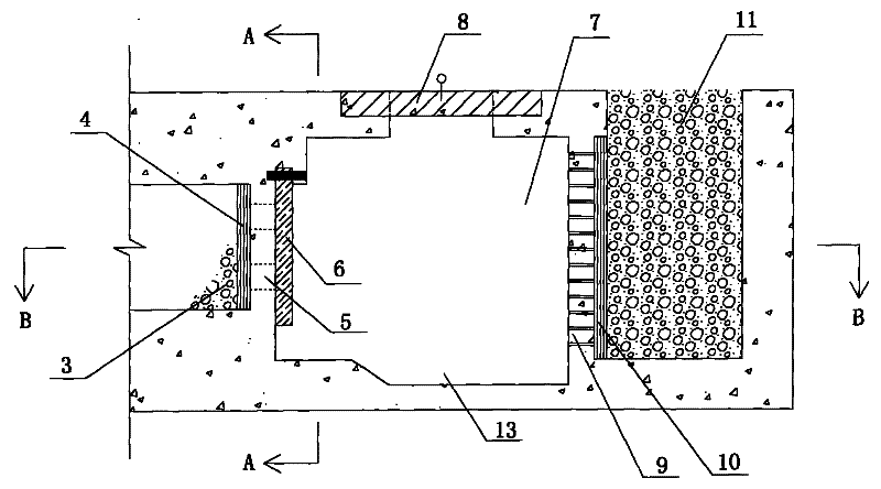 Channel seepage-guiding and non-return system