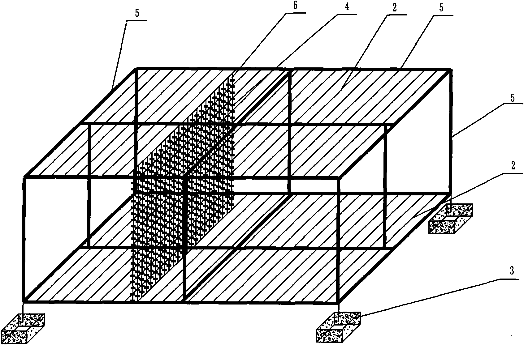 Self-anchored immersed ecological filter bed and method thereof for in situ purifying micro-polluted surface water