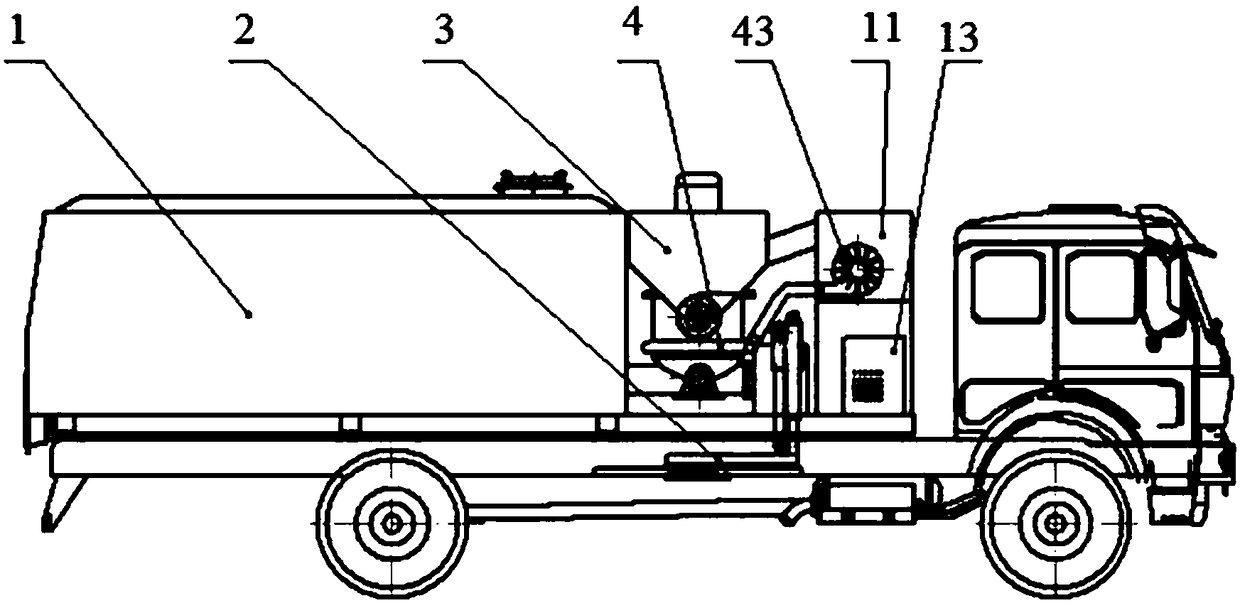 A kind of domestic garbage crushing and air-selecting compression transport vehicle