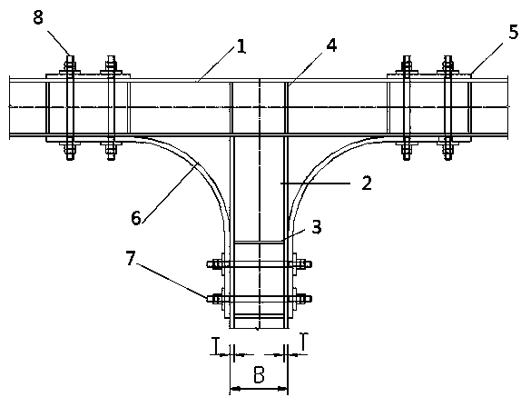 Steel structure davit joint with arc dissipative element