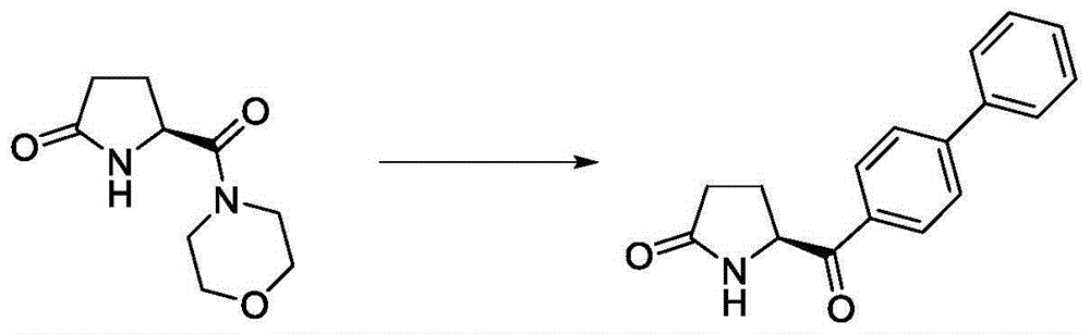 Synthetic method of Entresto midbody (S)-5-(diphenyl-4-carbonyl) pyrrolidine-2-ketone