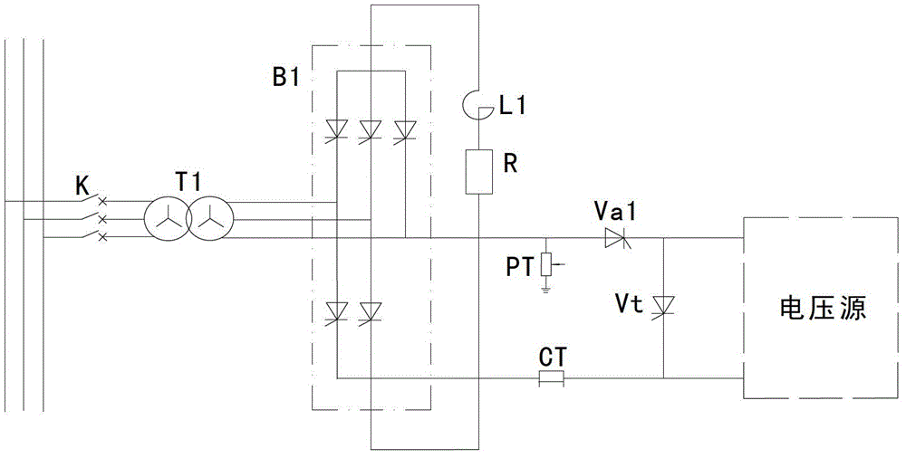 Current source for function test of DC high-voltage transmission thyristor converter valve component