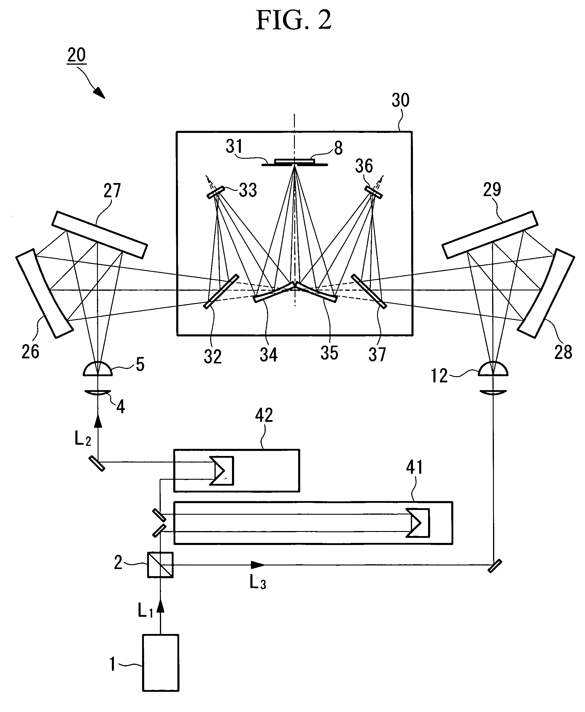 Optical path difference compensation mechanism for acquiring wave form signal of time-domain pulsed spectrometer