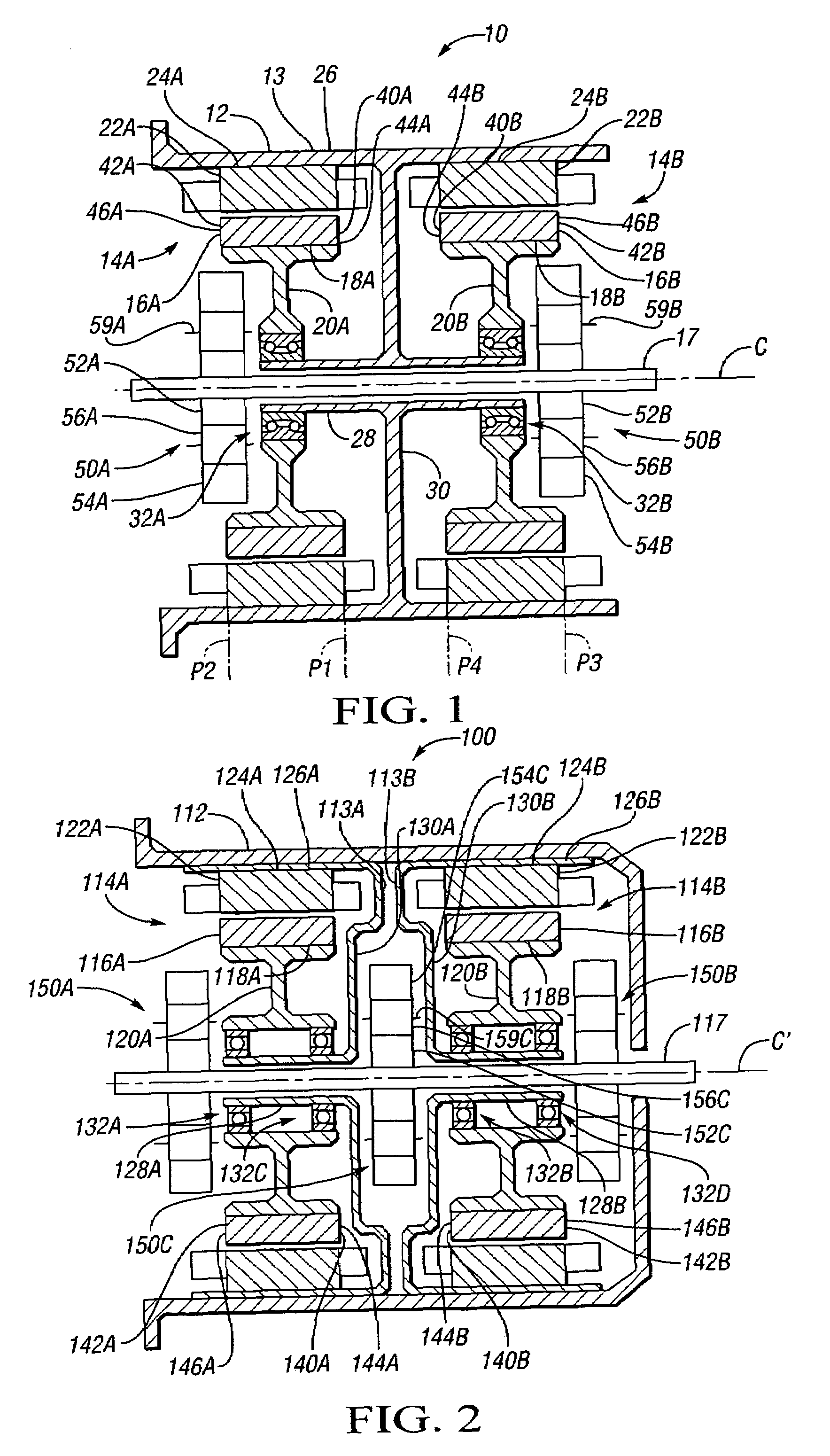 Structural support member for electric motor/generator in electromechanical transmission