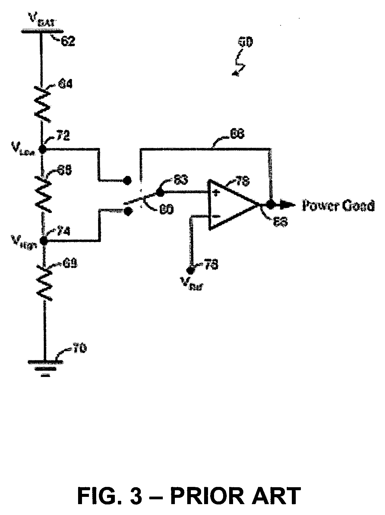 Comparator for input voltages higher than supply voltage