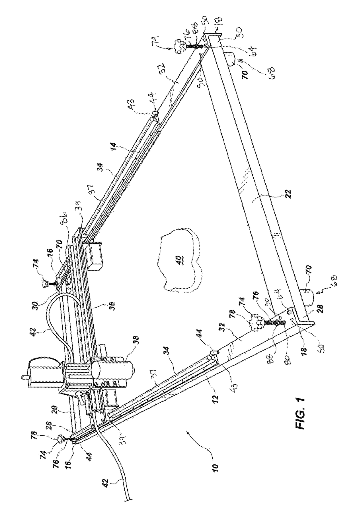 Portable rail system for mounting an engraving device