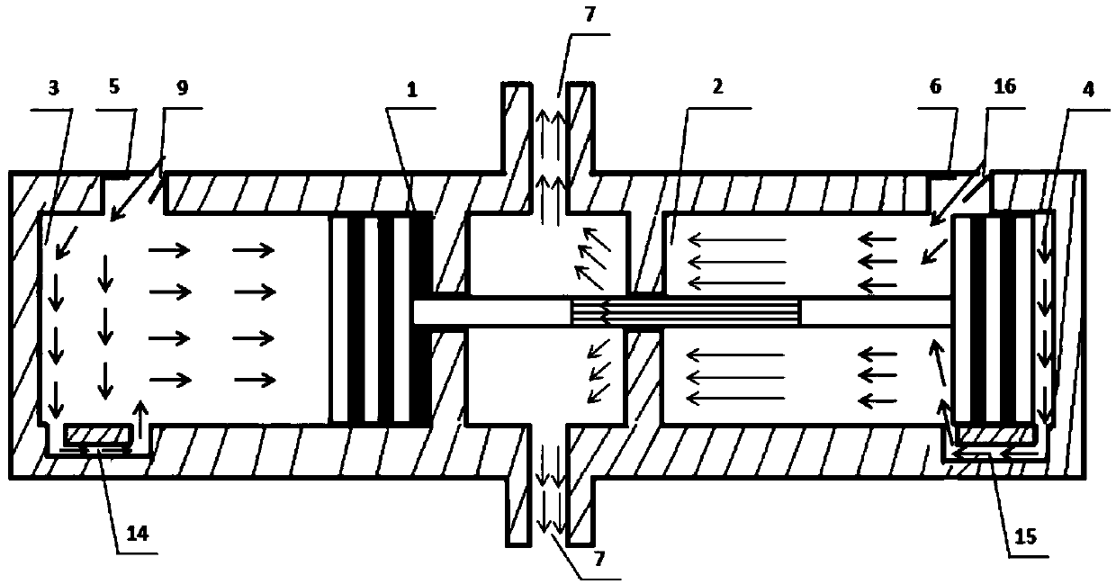 Micro-free piston power unit with self-pressurized type uniflow scavenging structure