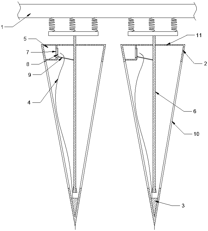 Cutting device for improving the freshness of bamboo shoots