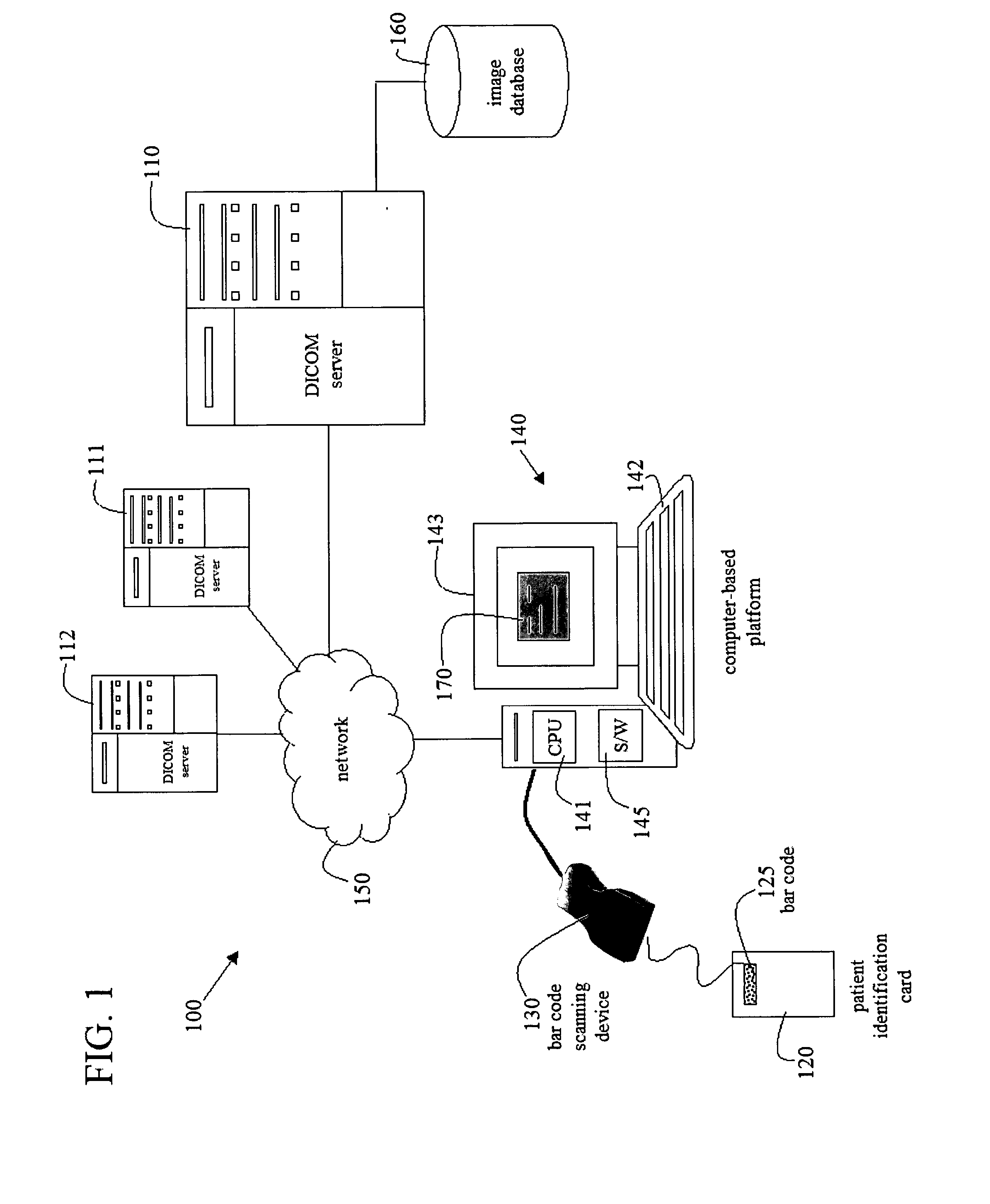System and method for the automatic generation of a query to a DICOM server