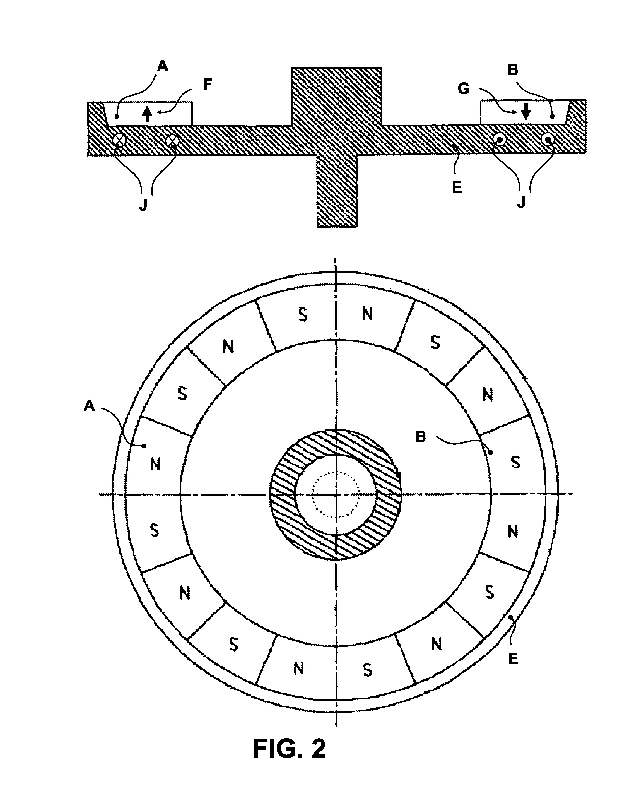 Rotor with magnet pattern