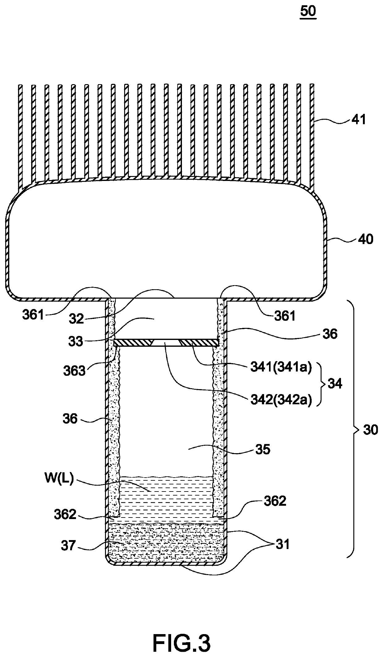 Heat dissipating module with three-dimensional structure