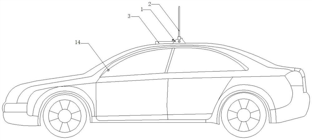 Pitching driving device for vehicle-mounted communication antenna