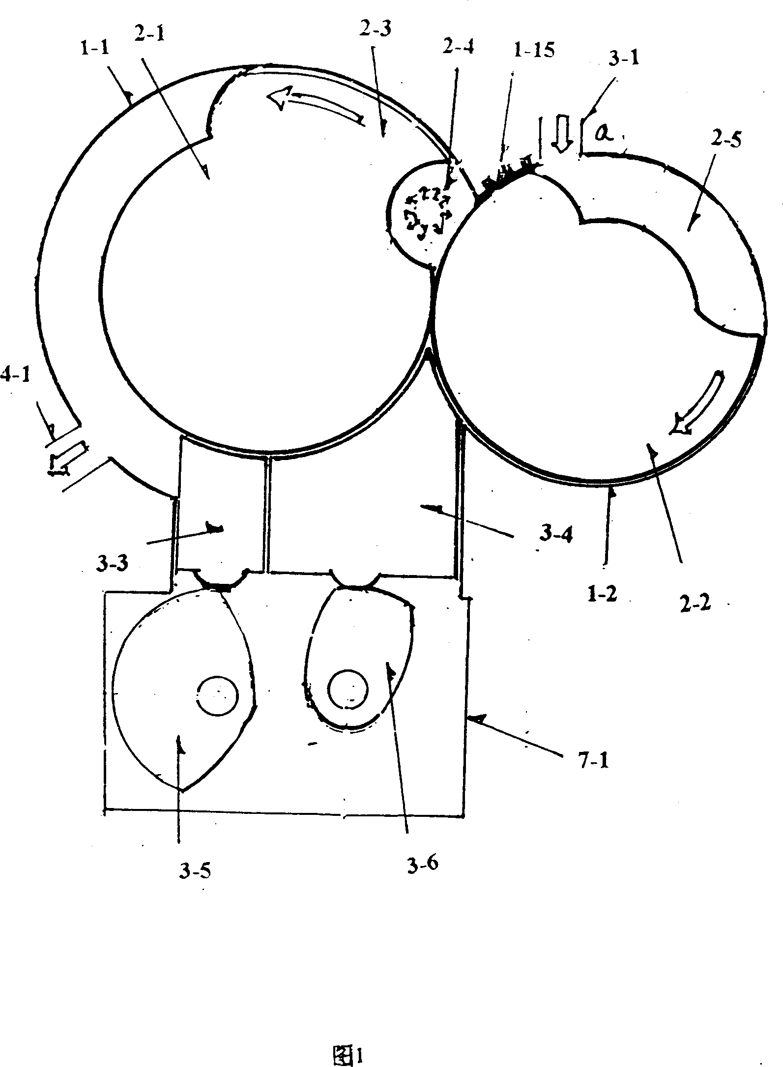 Double wheel normal rotor engine
