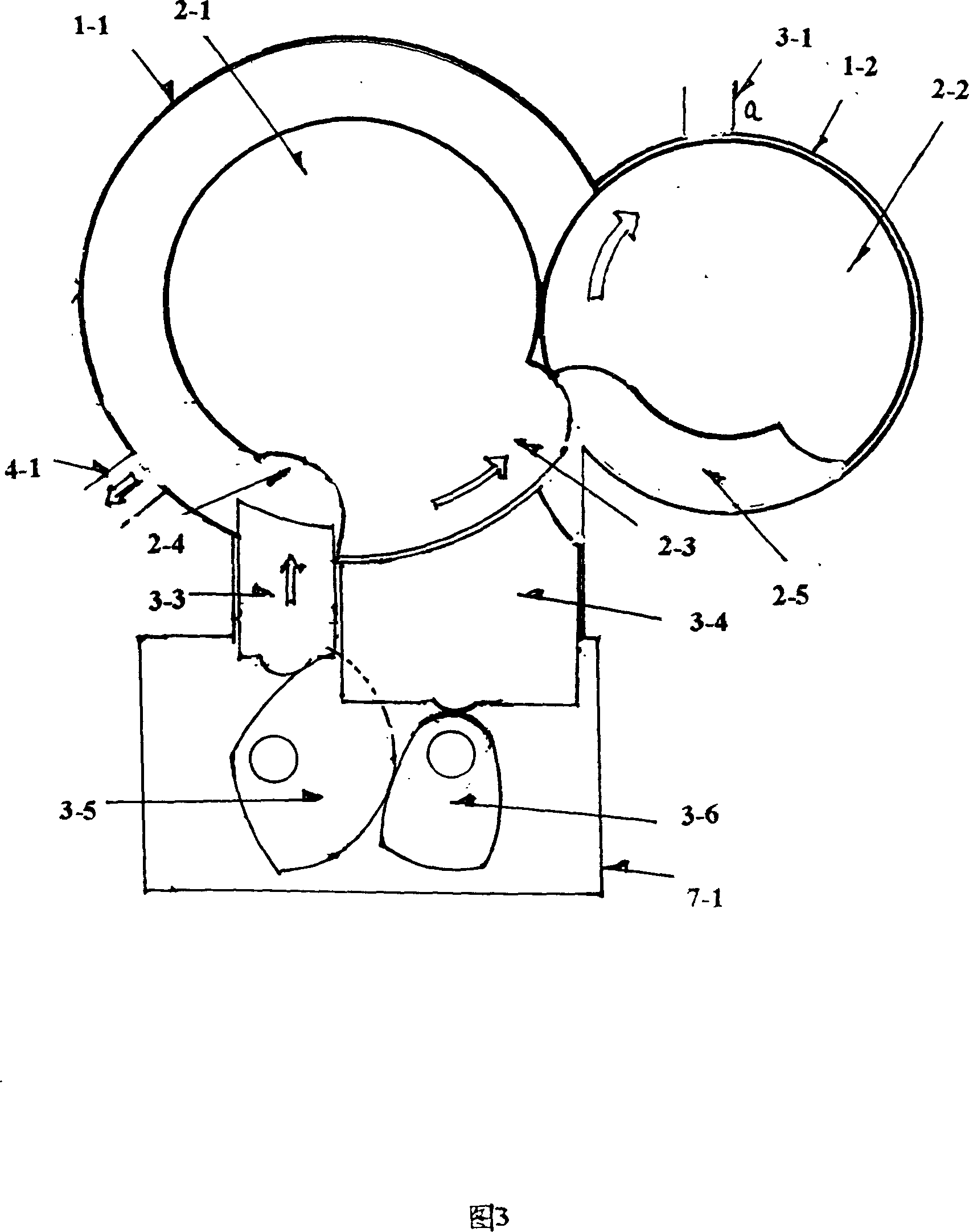 Double wheel normal rotor engine