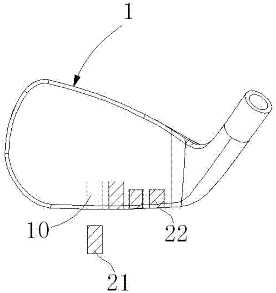 Golf ball head with adjustable counter weights and manufacture method thereof