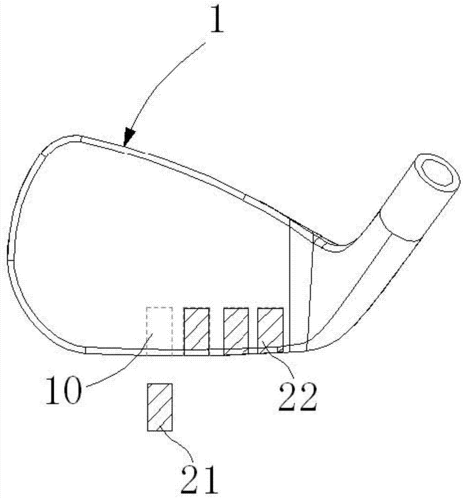 Golf ball head with adjustable counter weights and manufacture method thereof