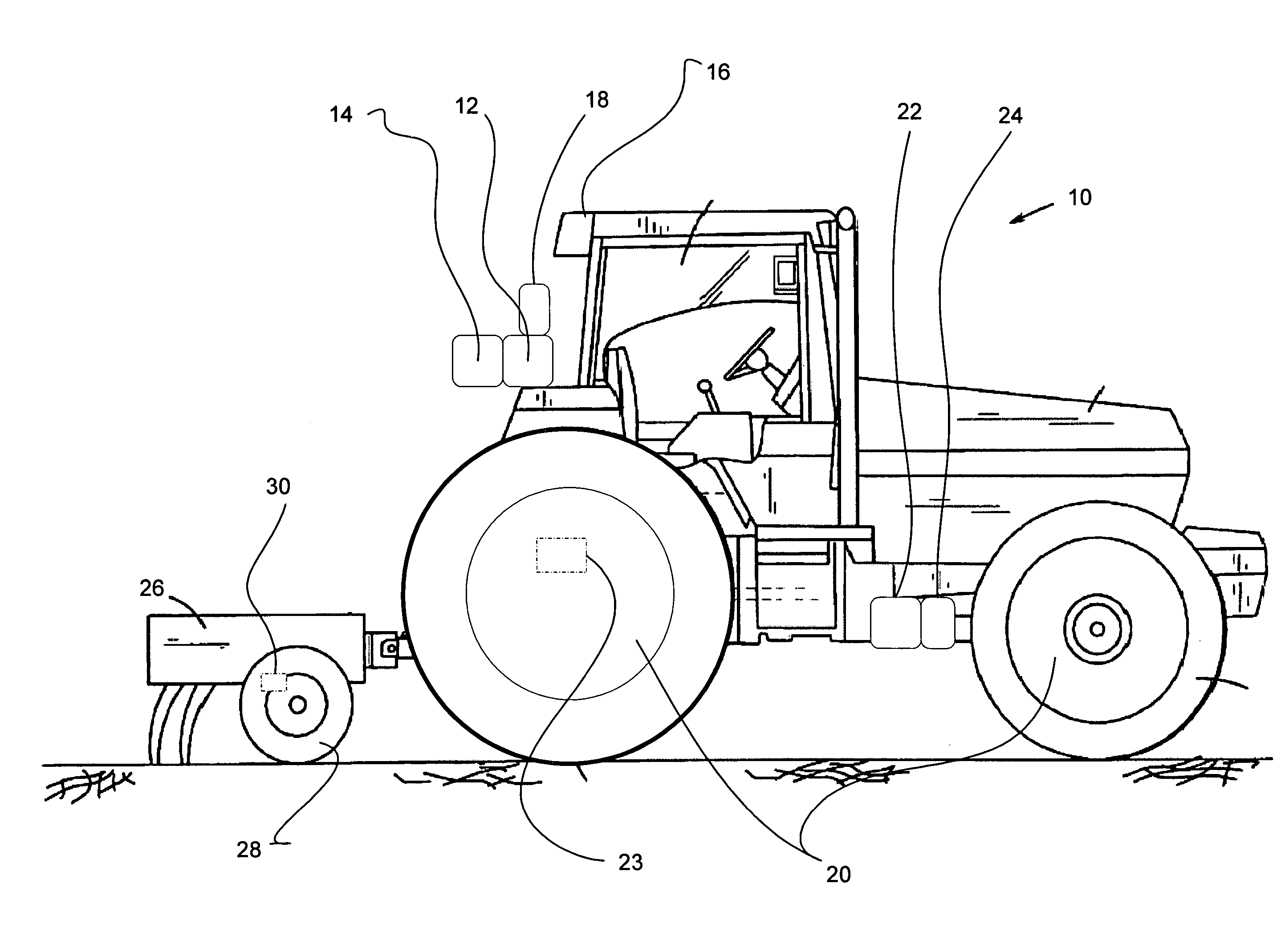 Tire inflation system for use with an agricultural implement