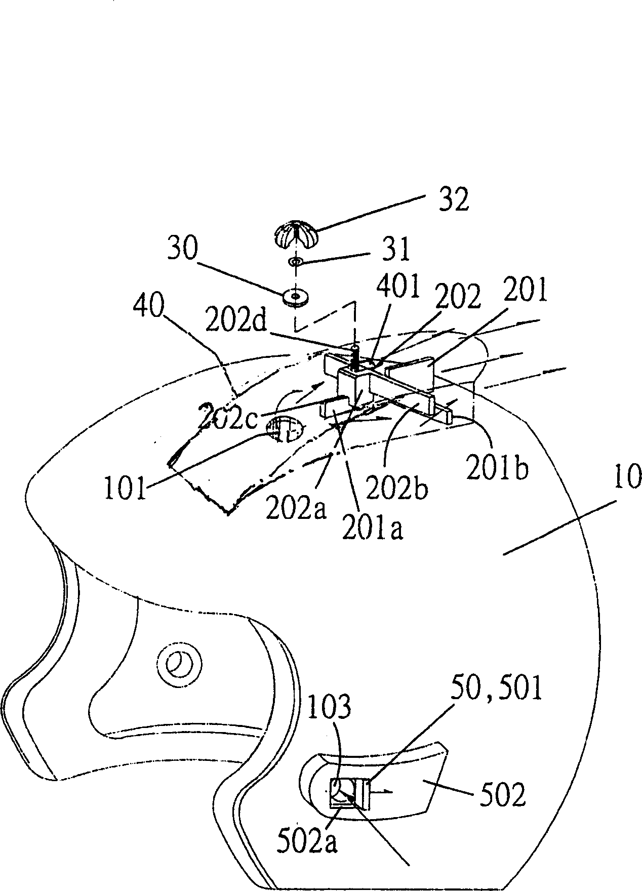 Plusing device for control damper of ventilate safety helmet