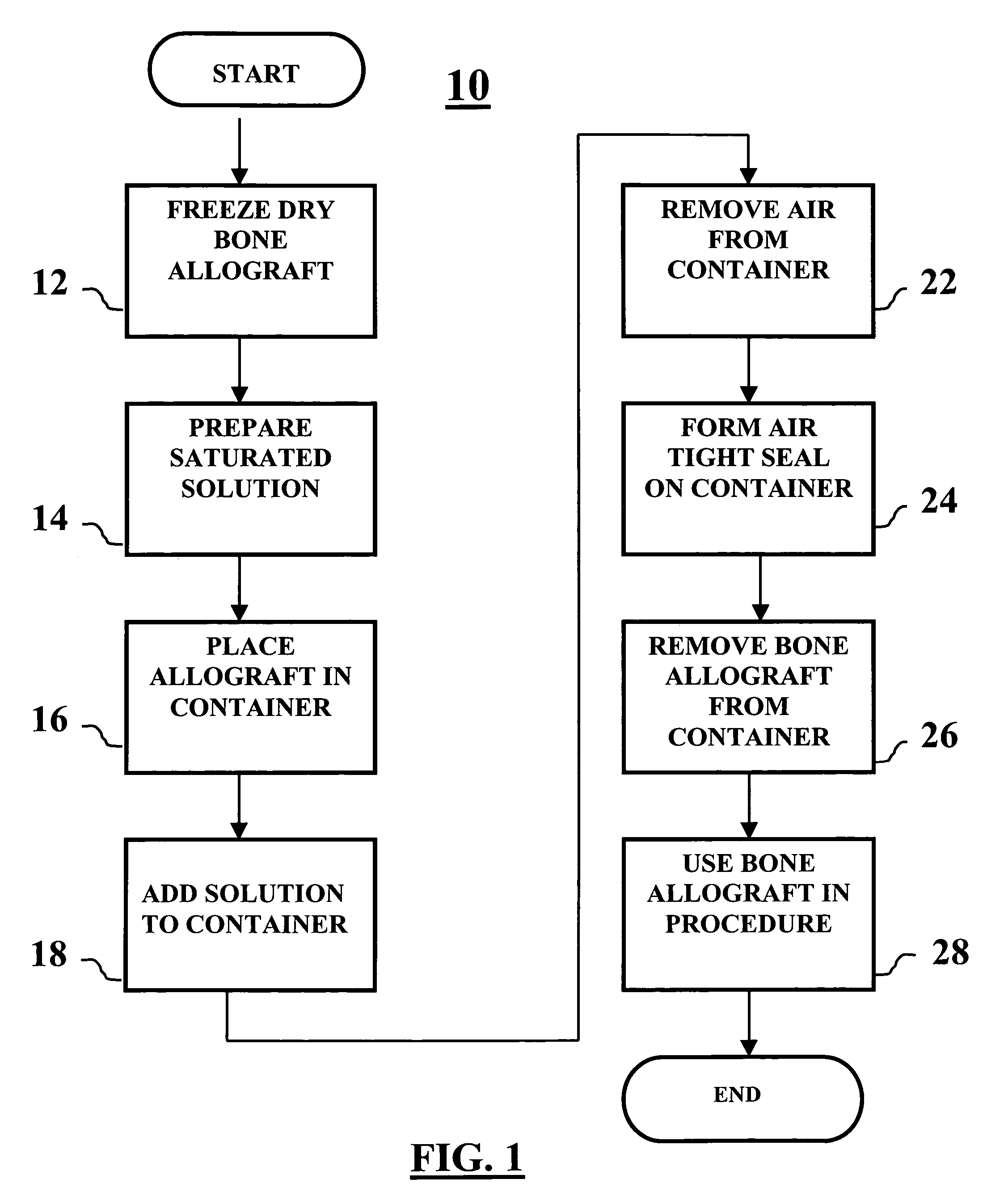 Method of packaging a bone allograft intended for a spinal fusion procedure