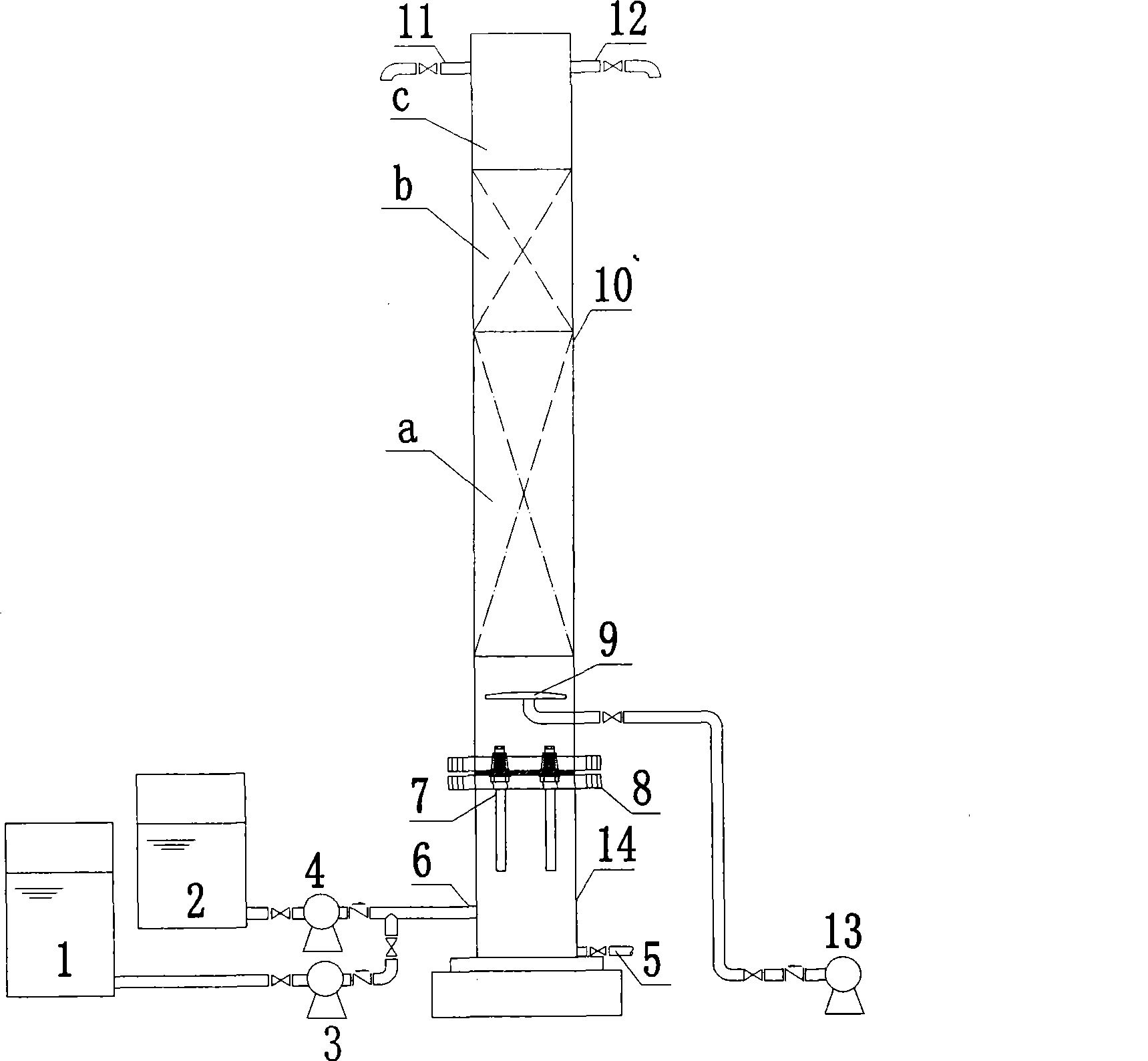 Method and apparatus for using aerating biological filter in advanced treatment of dyeing waste water
