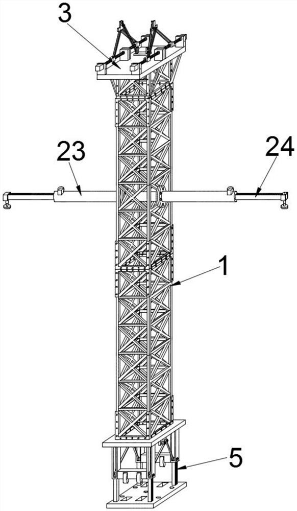 Main arch supporting device for hoisting large-span steel structure roof