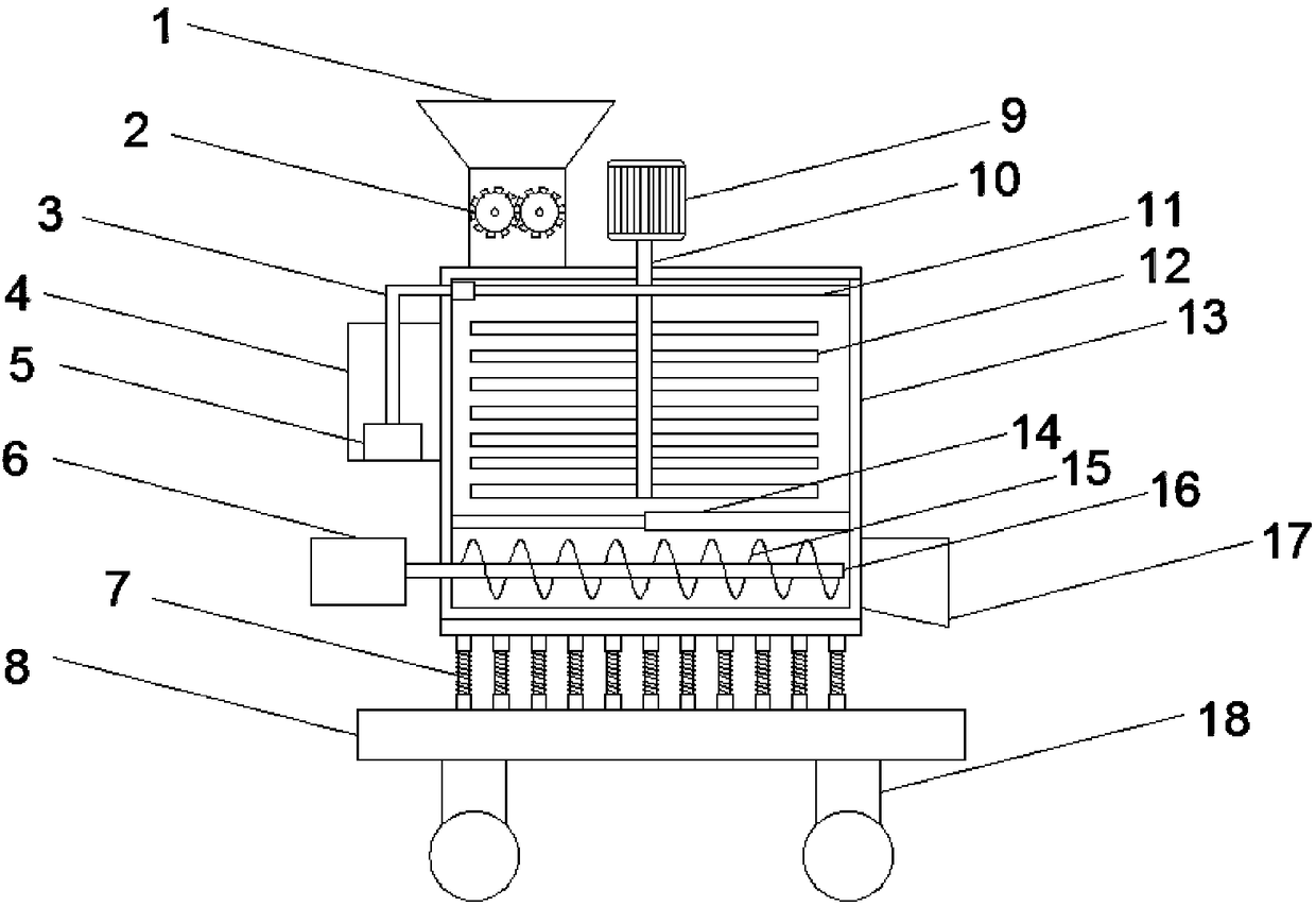 Mixer for ancient building covered bridge construction and mixing method