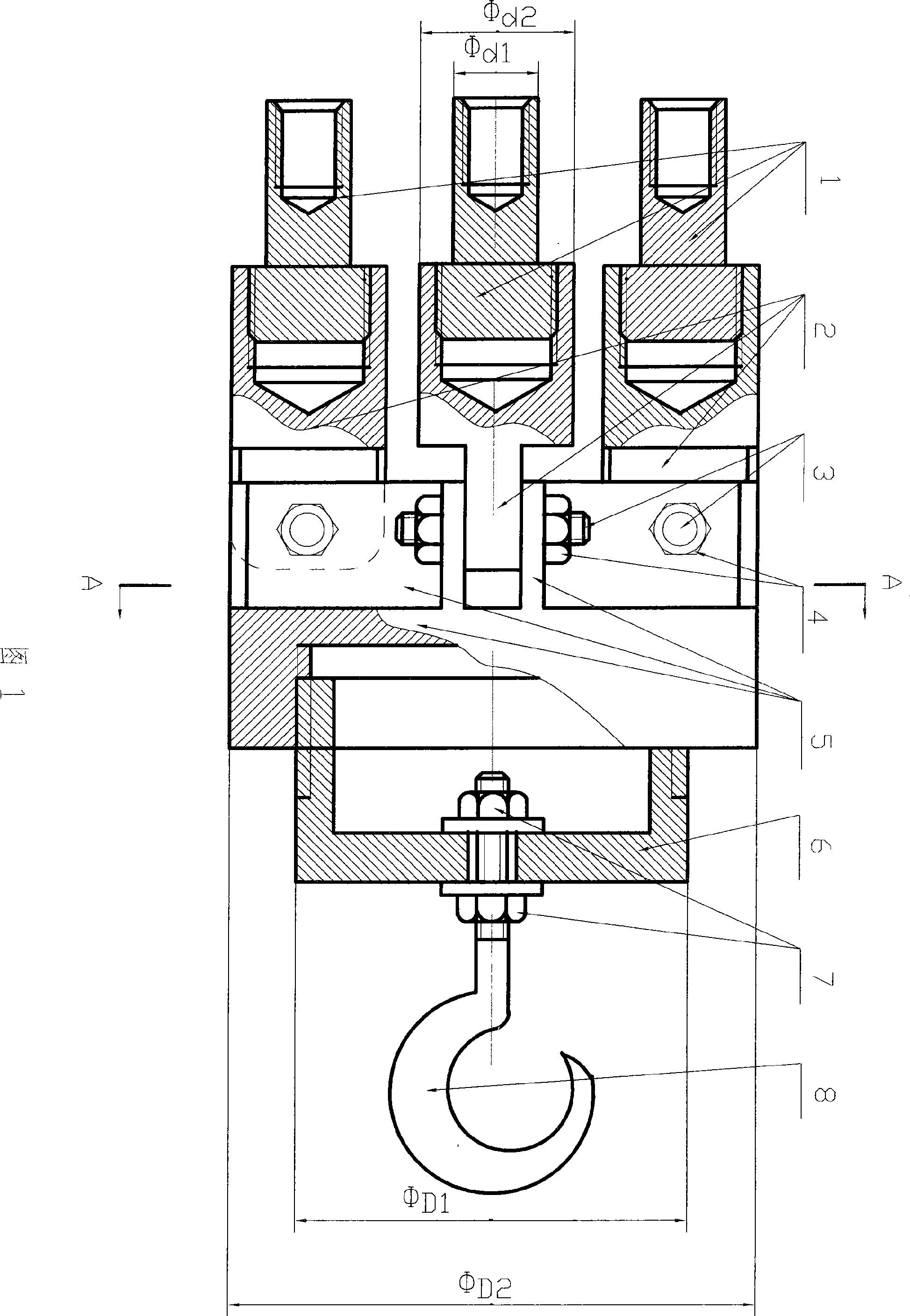 Device and method for towing multi-core cable
