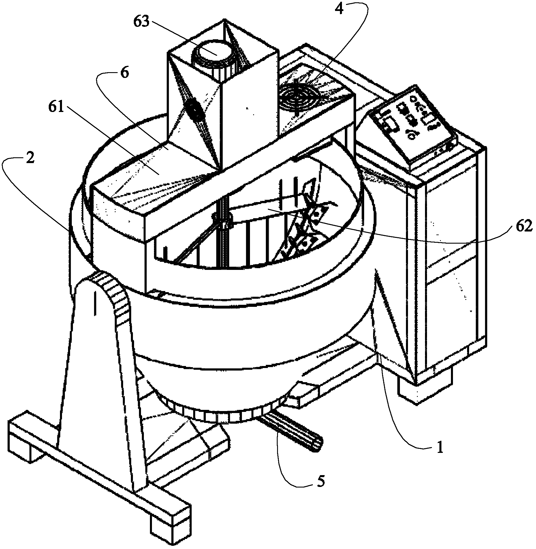 Novel electromagnetic heated food processing device
