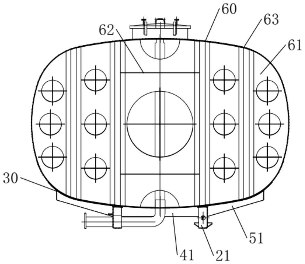 Water tank structure of cleaning vehicle
