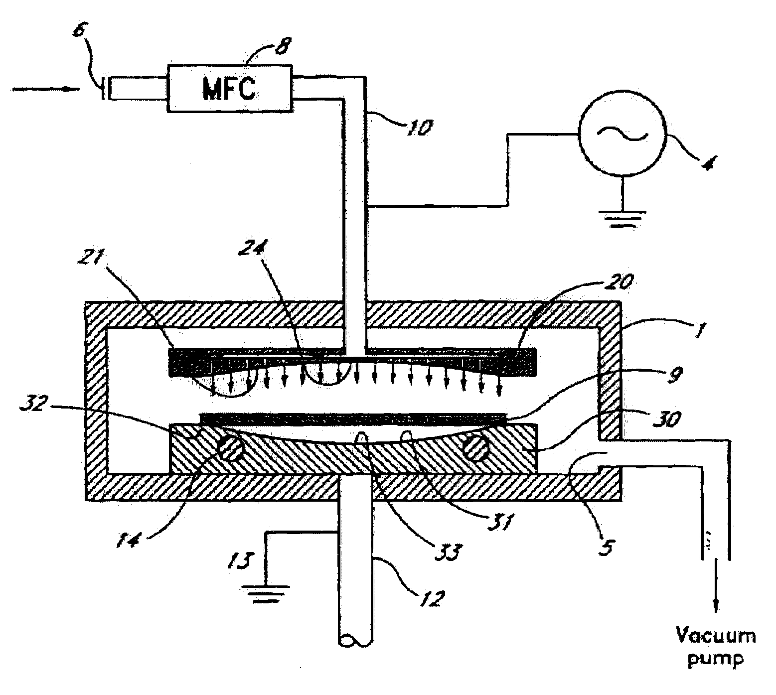 Apparatus for chemical vapor deposition (CVD) with showerhead