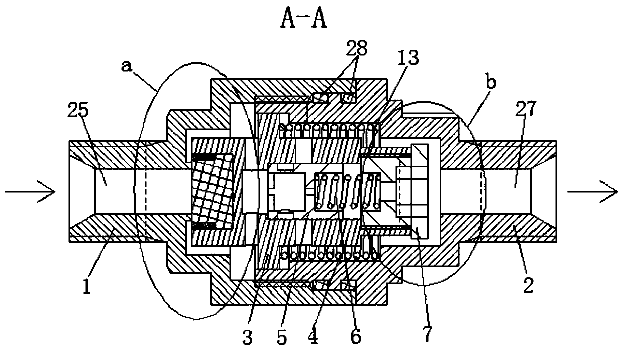 One-way valve for satellite attitude and orbit control propellant supply system