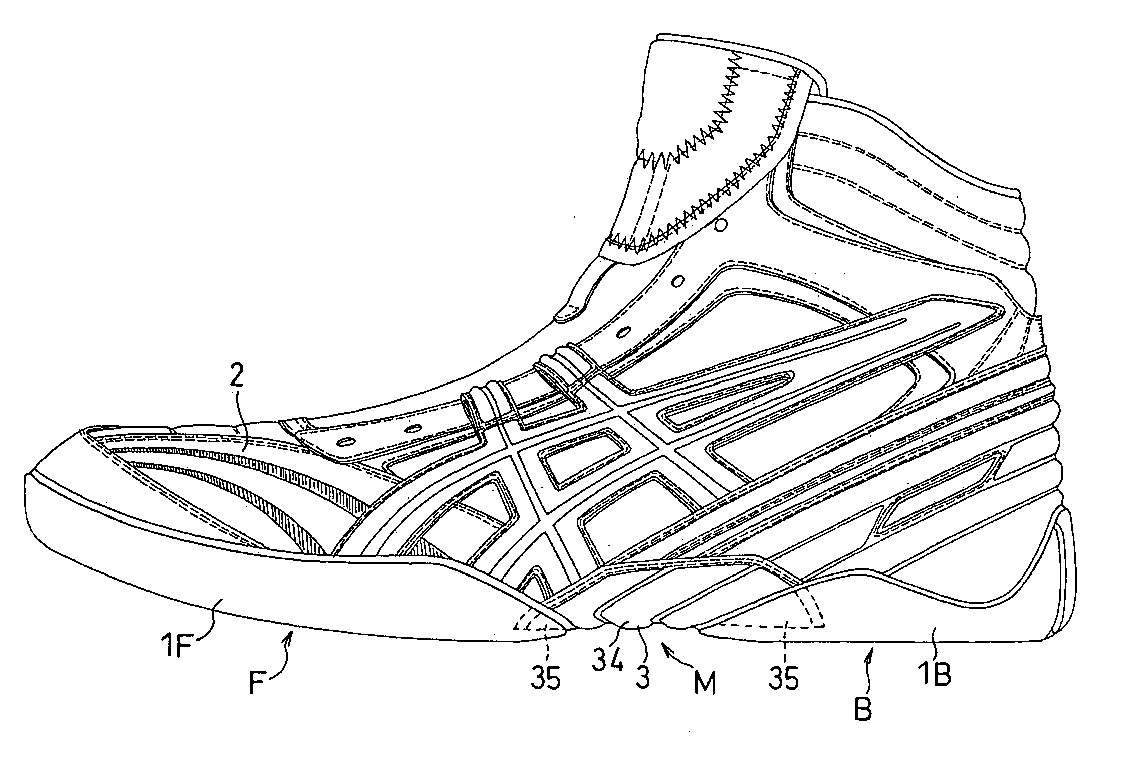 Wrestling shoe with separated outer soles