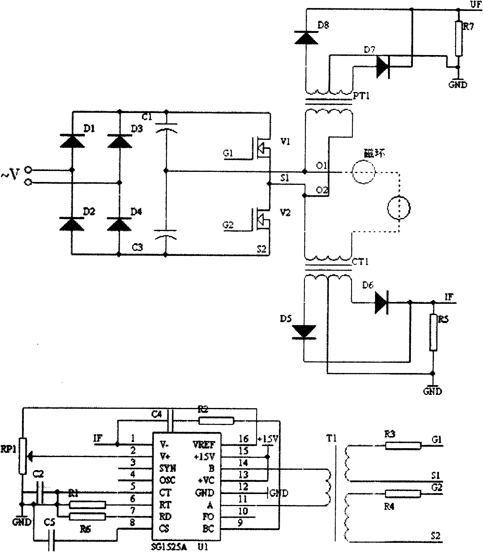 Multi-level power converter of light unit cascade
