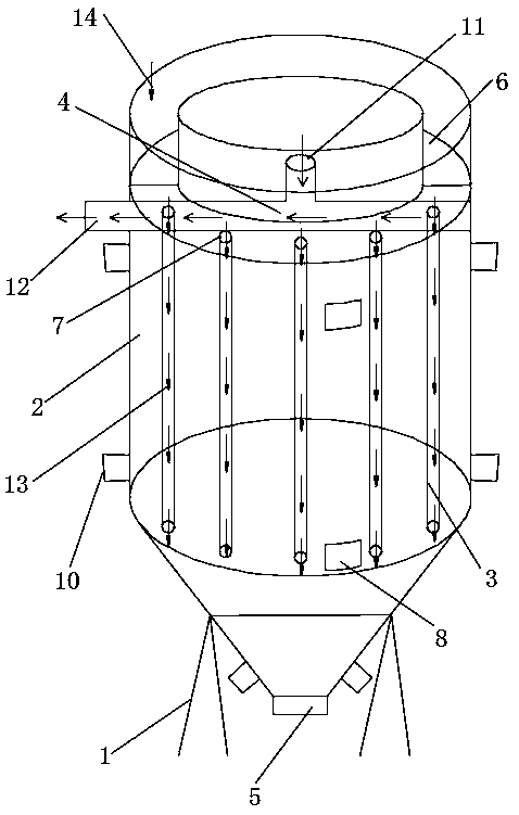 A solid impurity sewage treatment device and method