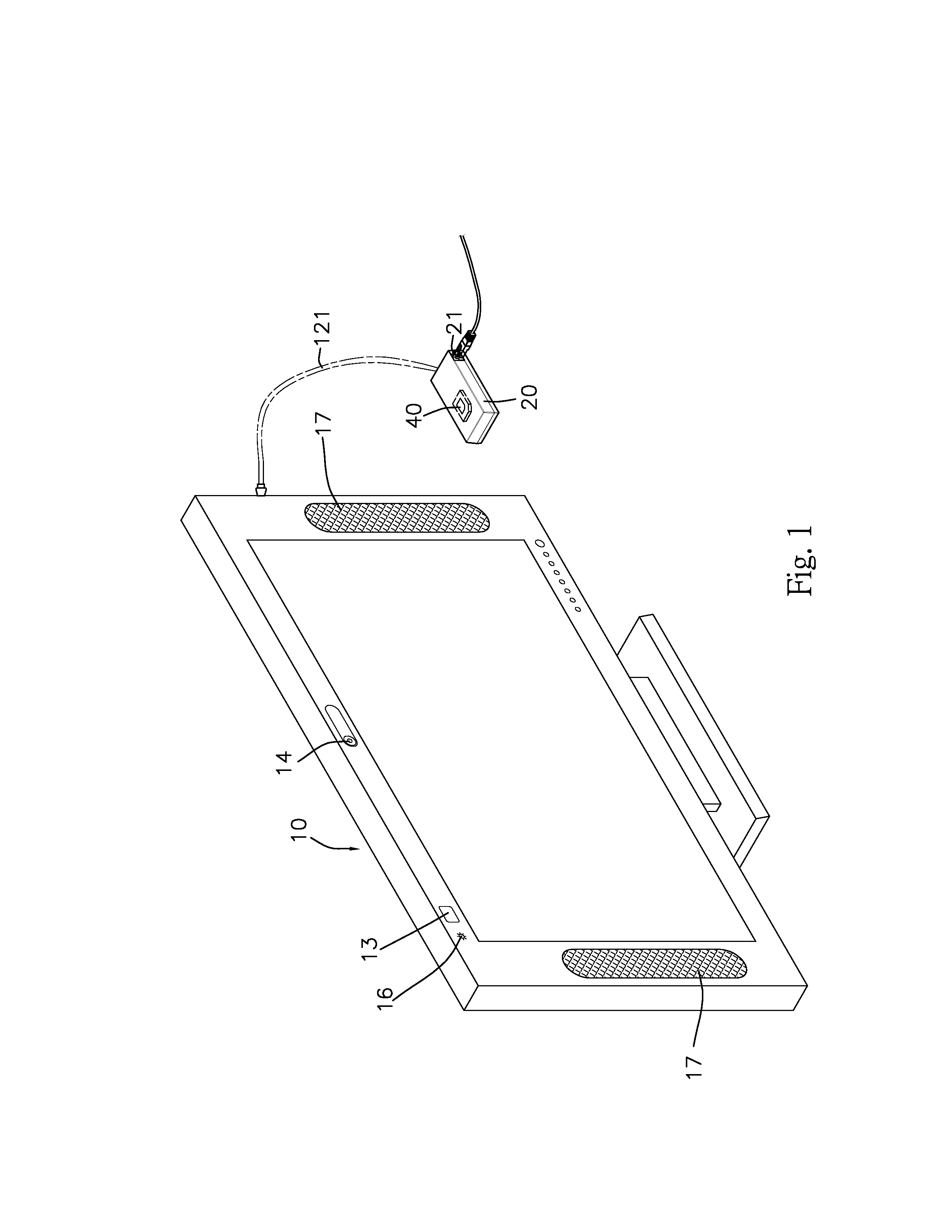 Display device with externally-connected mobile communication