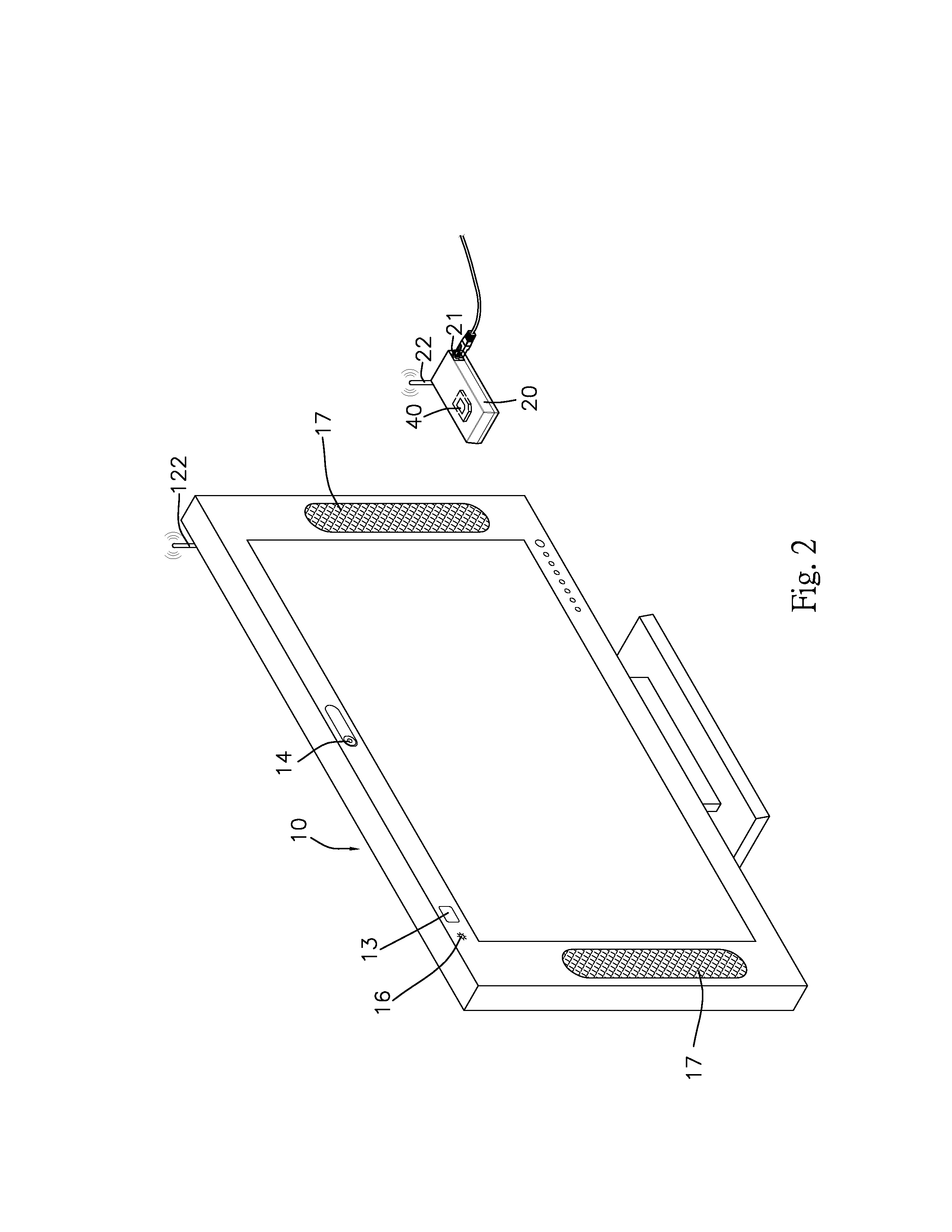 Display device with externally-connected mobile communication