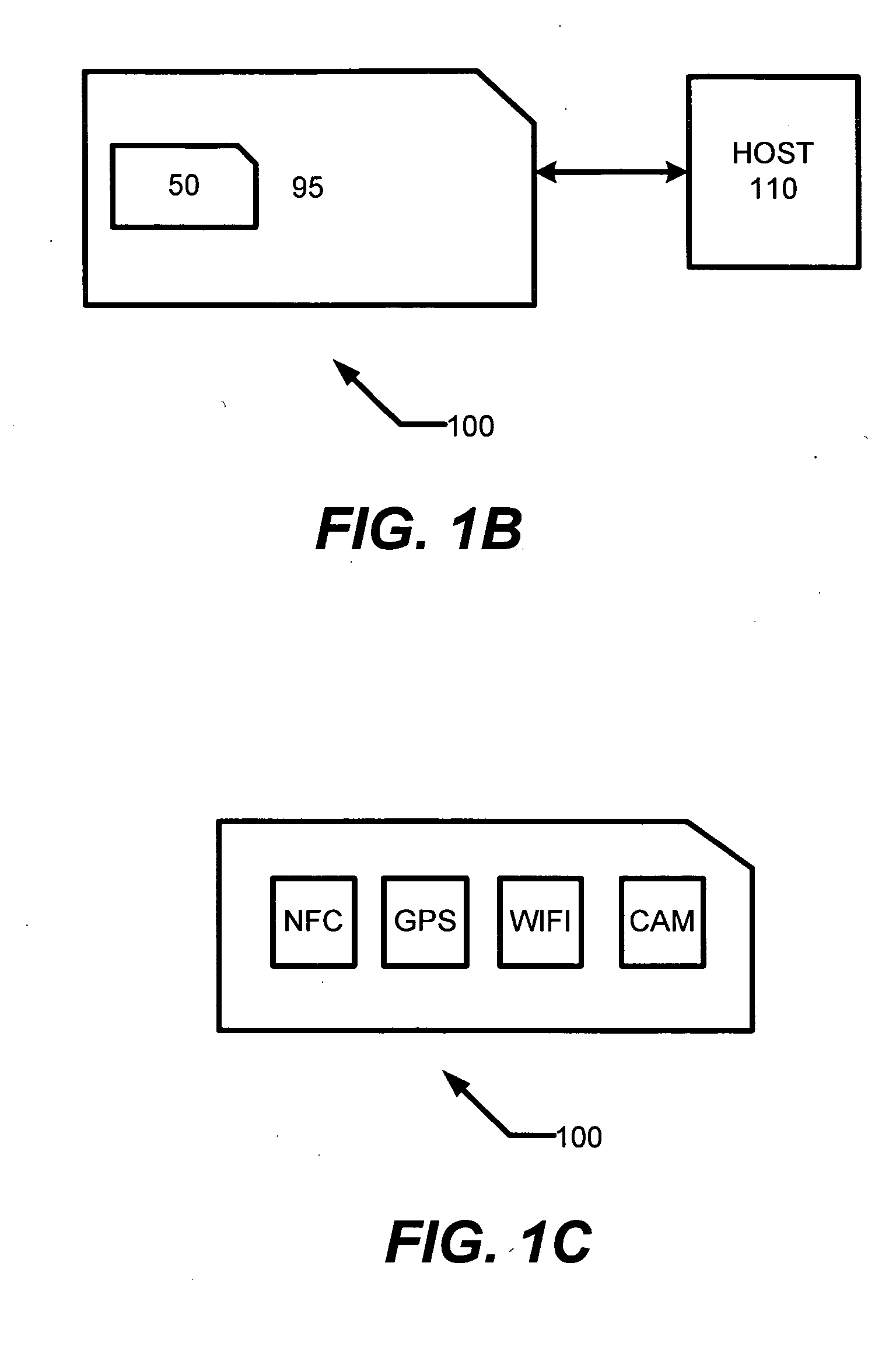 Nested memory system with near field communications capability