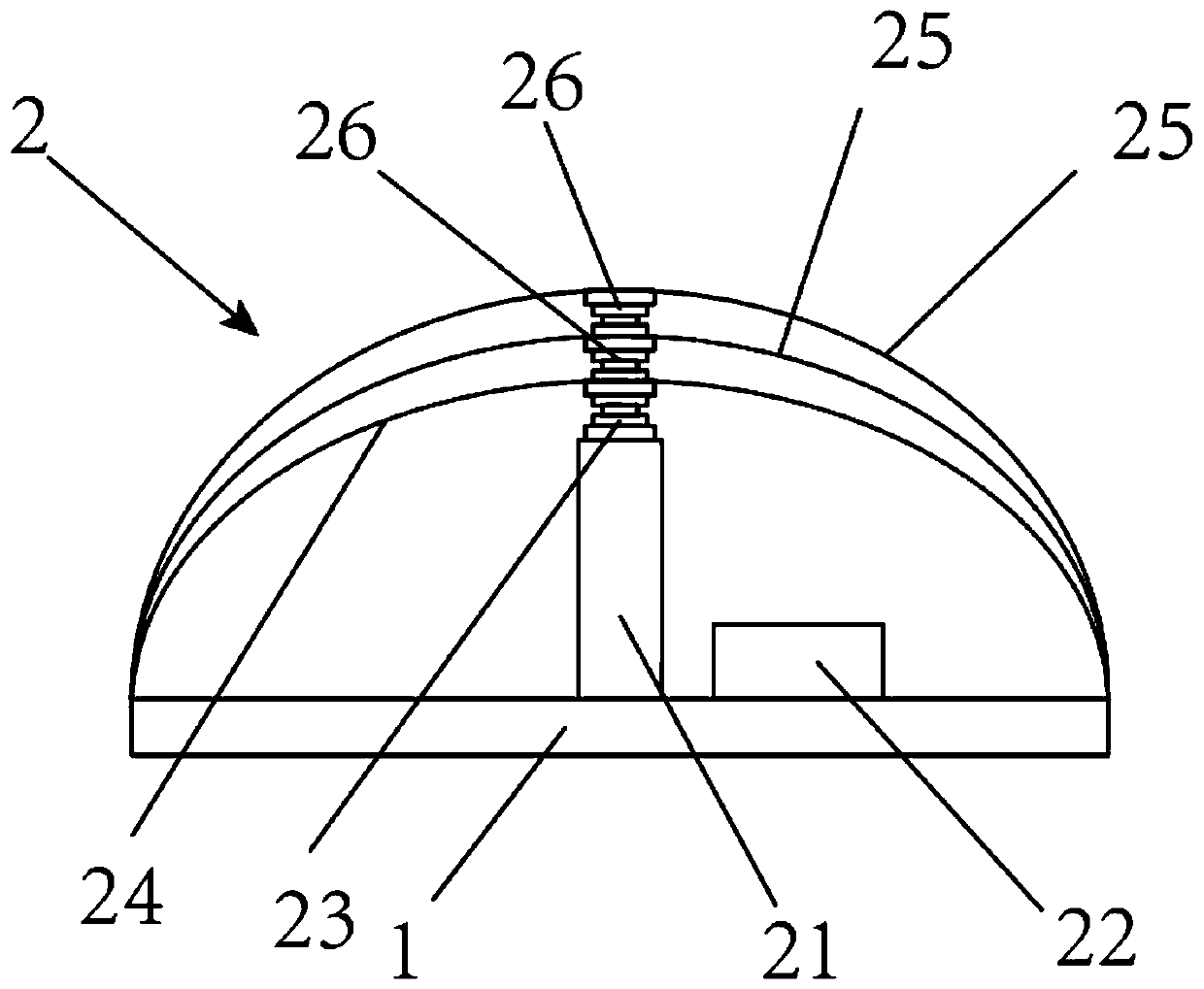 A communication device applied to underground parking lot