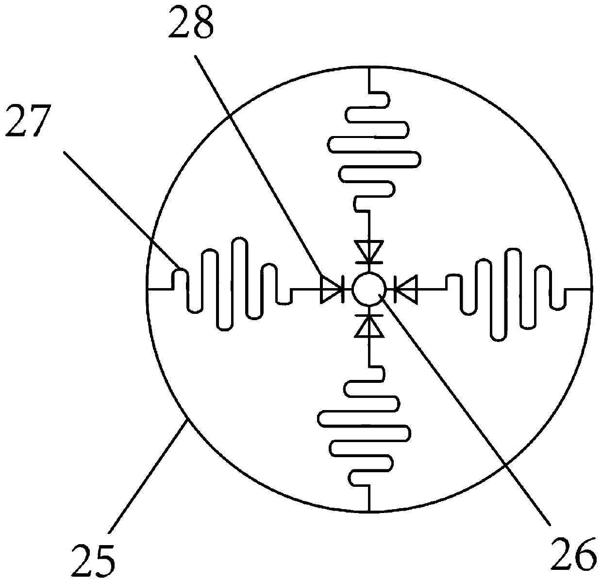 A communication device applied to underground parking lot