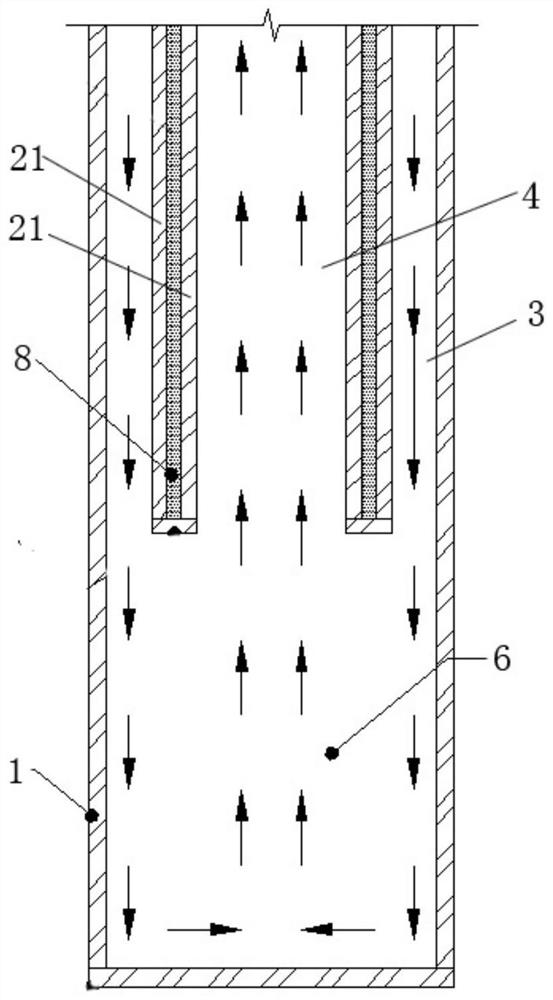Multi-cavity heat insulation flow guide pipe with heat insulation structure and preparation method thereof