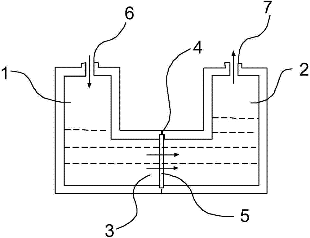 Device and application method for depositing film on side wall of micro-channel plate by using pressure difference