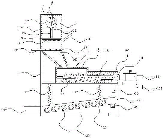 Soybean smashing device with feeding device