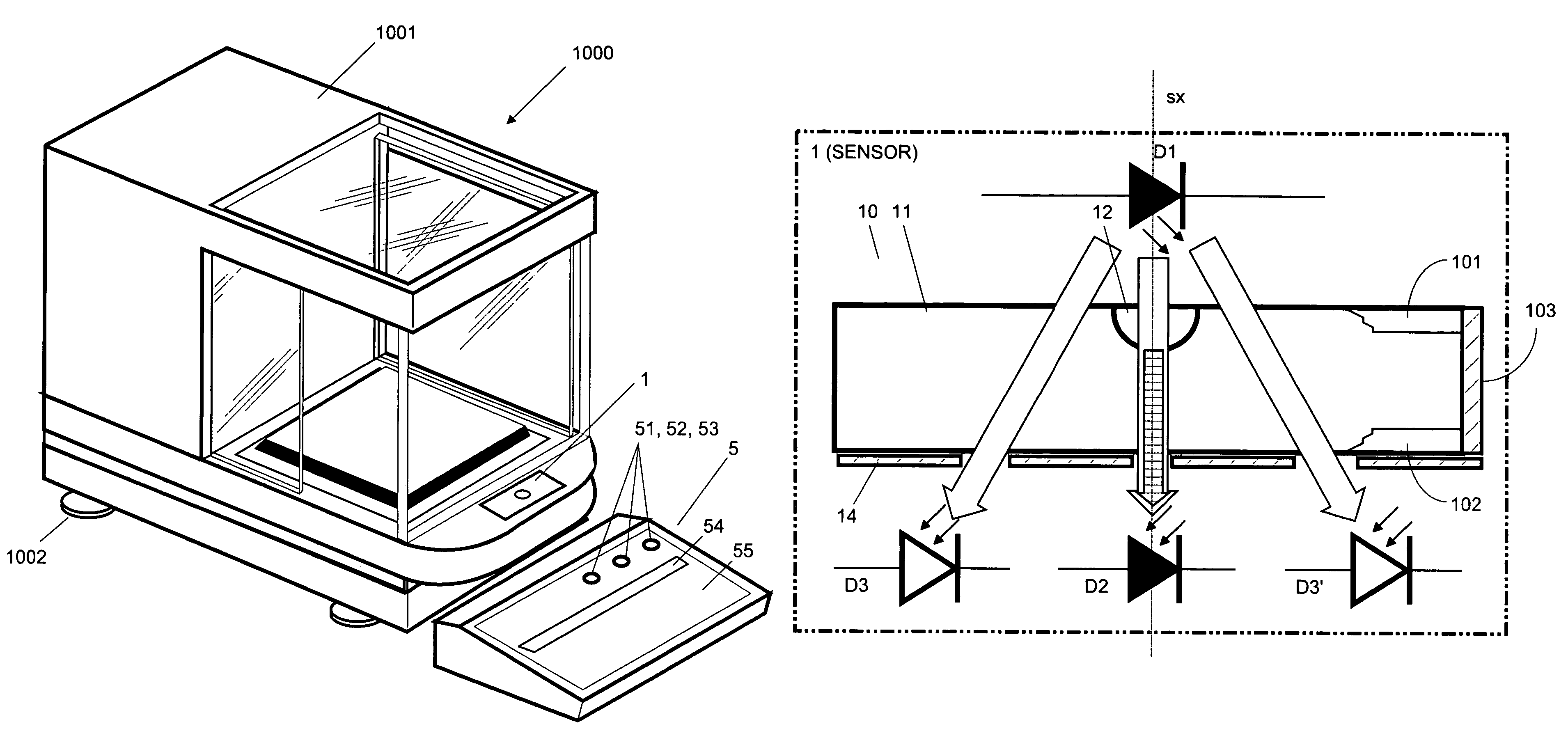 Method and device for monitoring the alignment of a measuring instrument, and measuring instrument