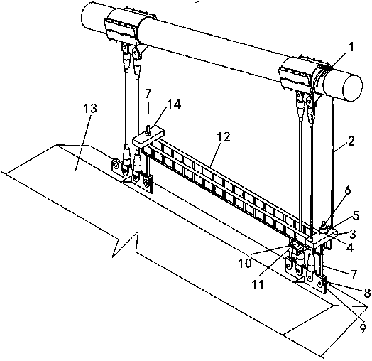 Straddle-type temporary cable self-balancing push-type cable change underpinning apparatus for suspension bridge cables
