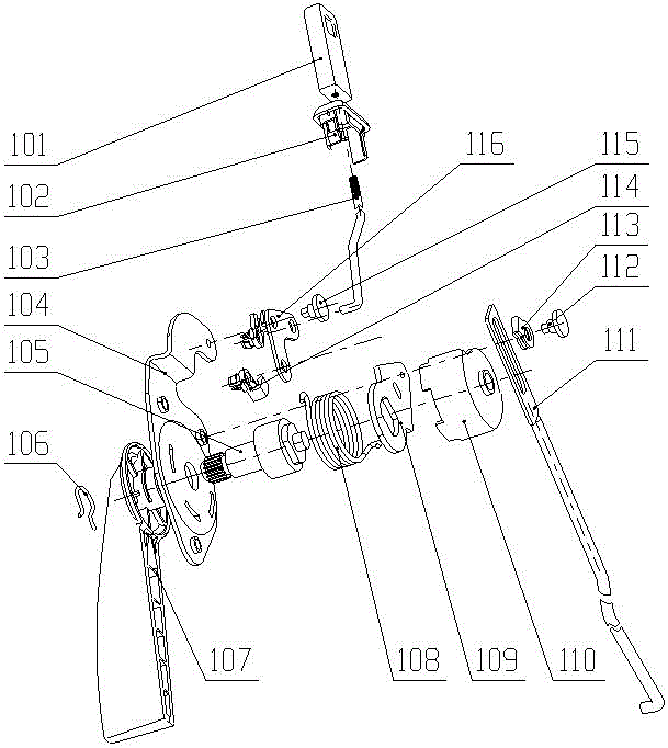 Automobile drawback lock