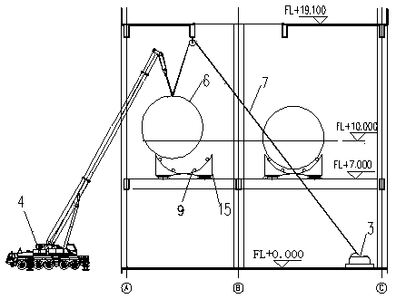 An installation method for a main air-discharge pipe of a sintering machine