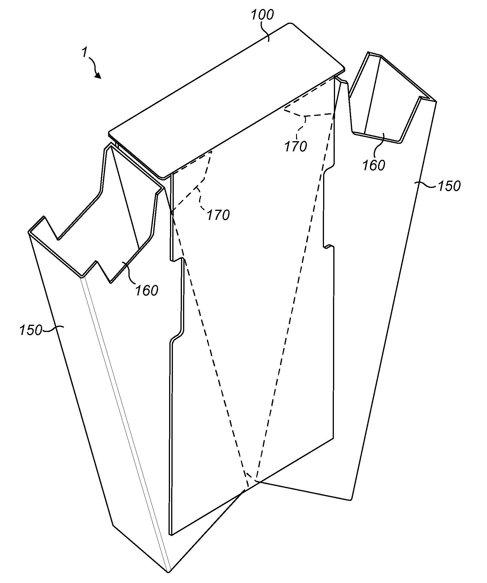 Packaging having a movable inner packet part