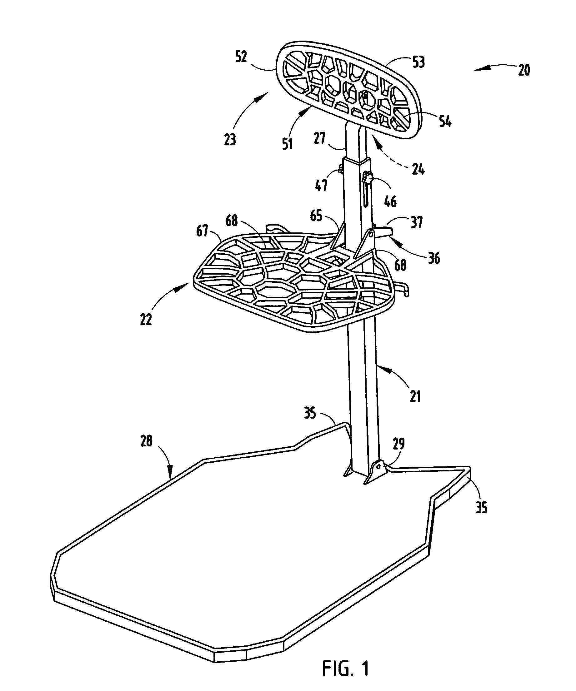 Tree stand with back support